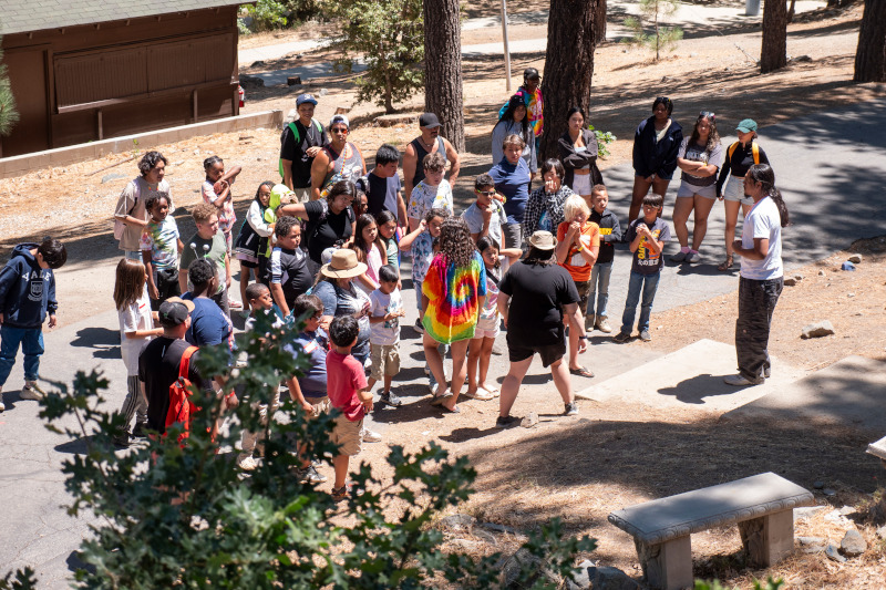 Jay Nolan Campers gather together to start their daily activities